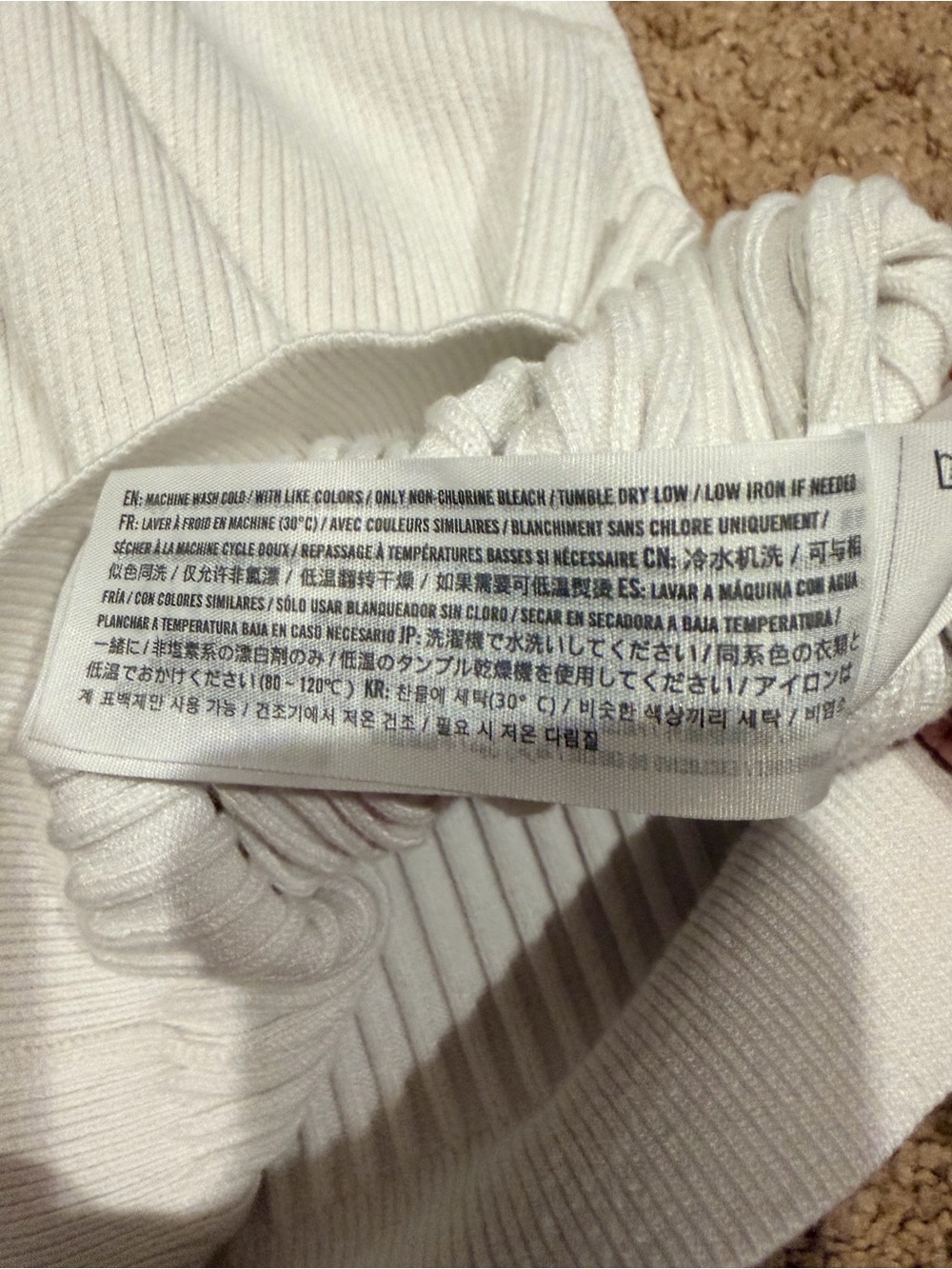 Abercrombie White Ribbed Sweater Tank Top - Picture 3 of 5